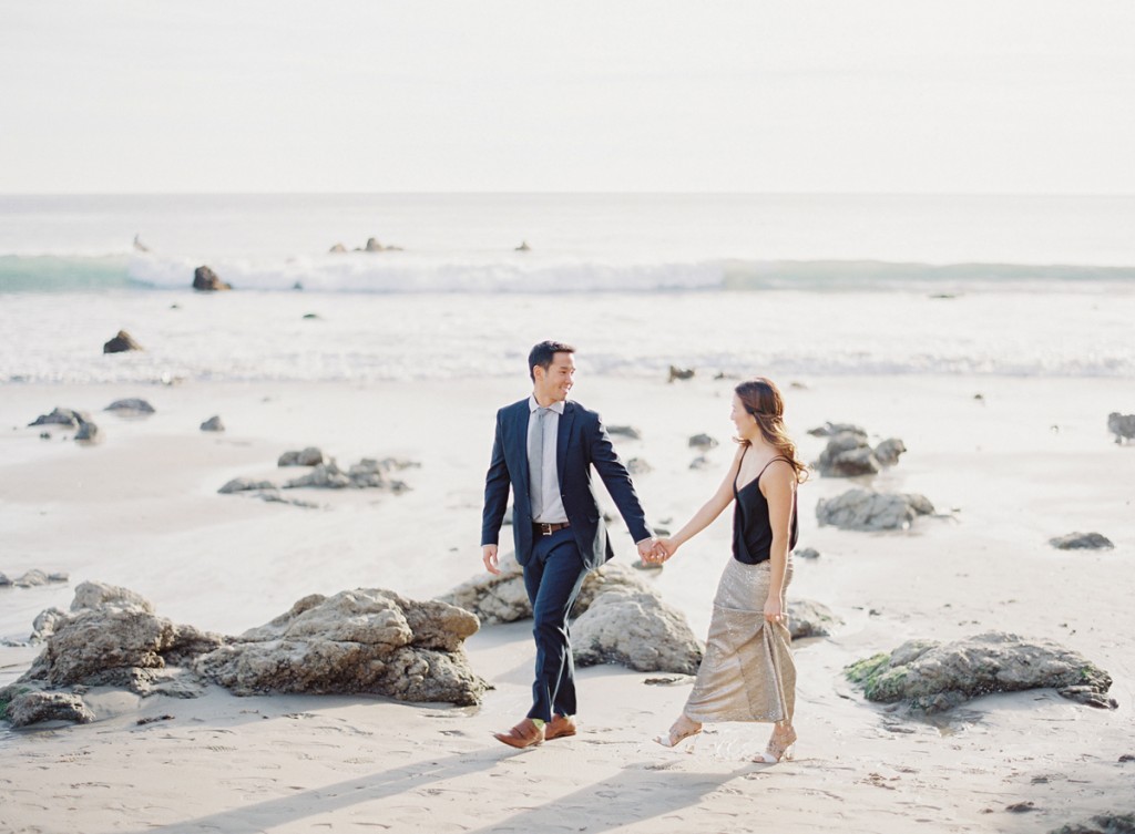 the great romance photo malibu beach engagement