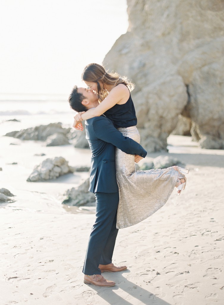 the great romance photo malibu beach engagement