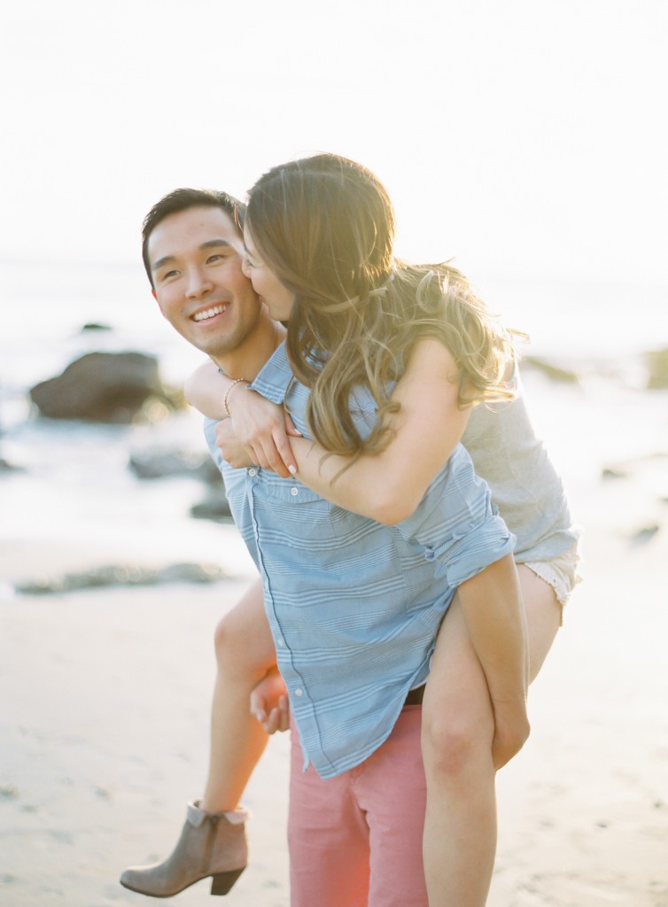 the great romance photo malibu beach engagement