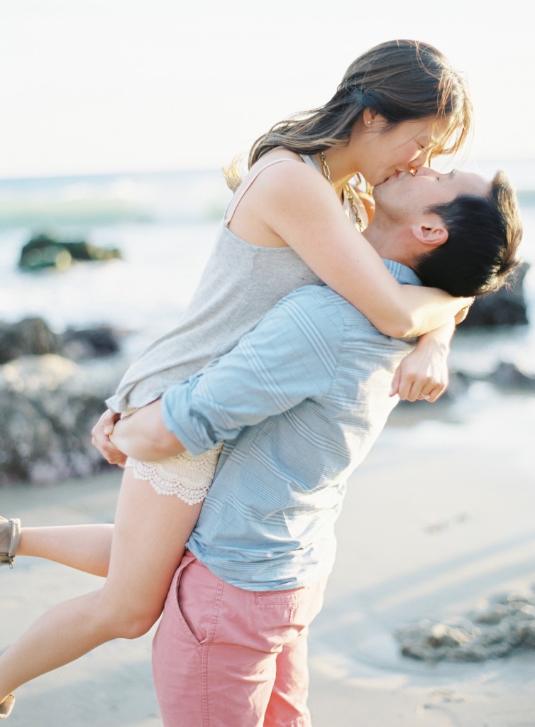 the great romance photo malibu beach engagement