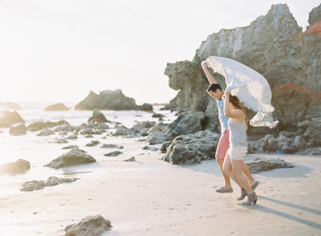 the great romance photo malibu beach engagement